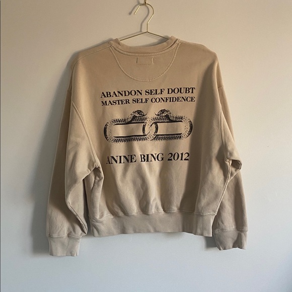 ANINE BING Self Confidence Graphic Sweatshirt | Organic Cotton  | XS - Picture 7 of 7